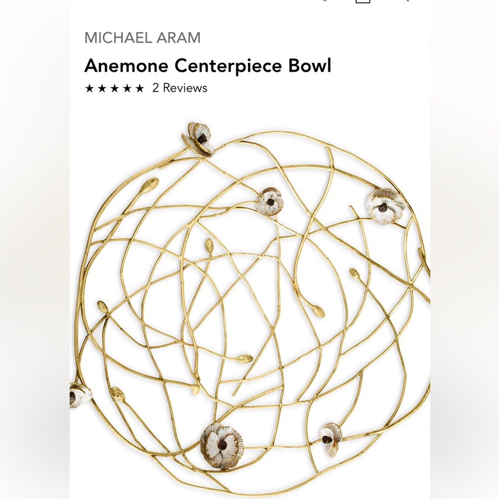Michael Aram Gold Anemone Decorative Bowl